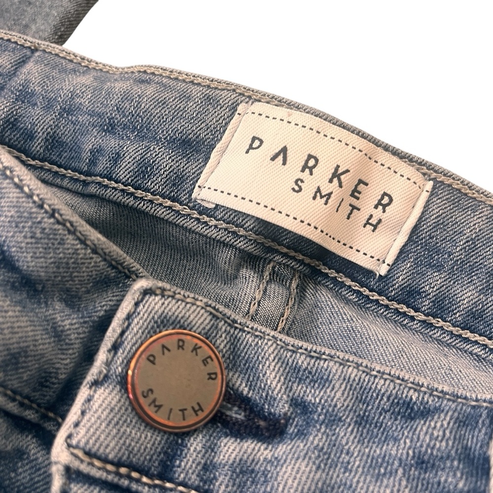 Parker Smith Mid Rise Ankle Crop Light Blue Straight Leg Jeans Sz 28/6 - Picture 5 of 11